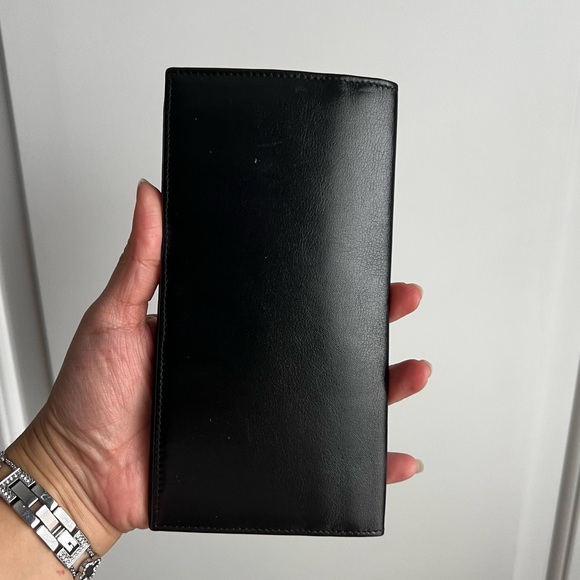 Authentic CELINE Leather Triomphe Long
Wallet Black Italy Long Slim Wallet - Picture 8 of 8